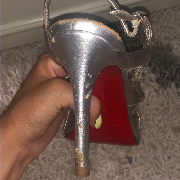 CHRISTIAN LOUBOUTIN Silver Heels - Picture 12 of 13